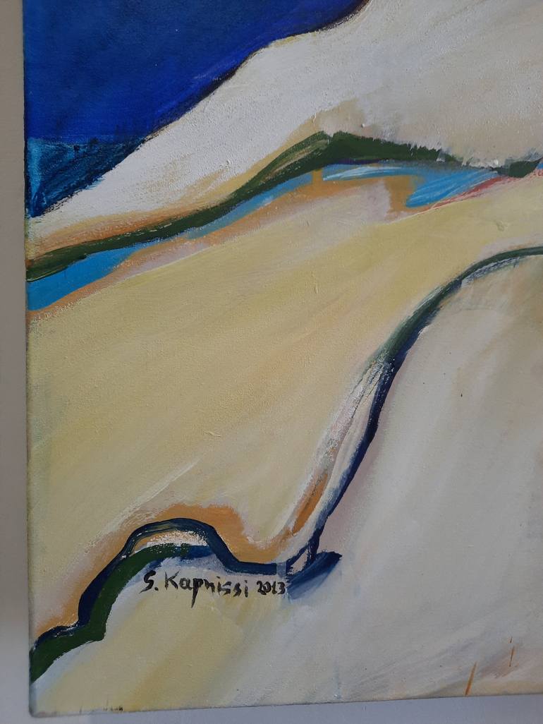 Original Expressionism Landscape Painting by Sofia Kapnissi