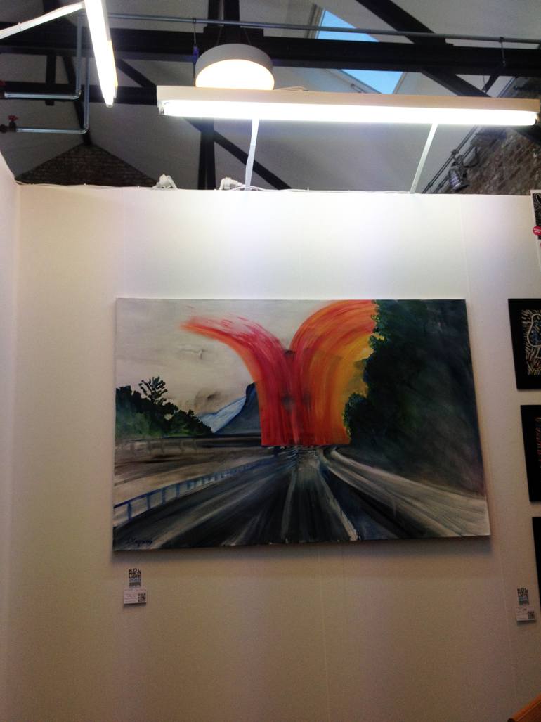 Original Expressionism Landscape Painting by Sofia Kapnissi