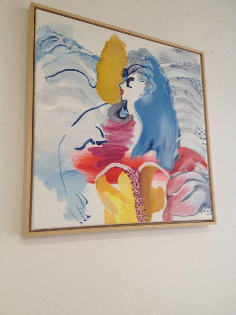 Original Abstract Women Painting by Sofia Kapnissi