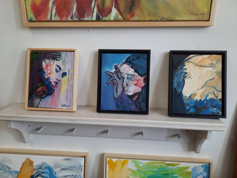 Original Expressionism People Painting by Sofia Kapnissi