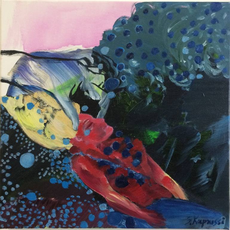 Original Fantasy Painting by Sofia Kapnissi | Figurative Art on Canvas | Puck, the merry wanderer of the night