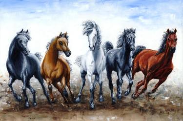 Print of Realism Horse Paintings by Richard Young