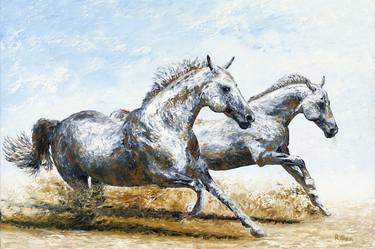 Print of Fine Art Horse Paintings by Richard Young