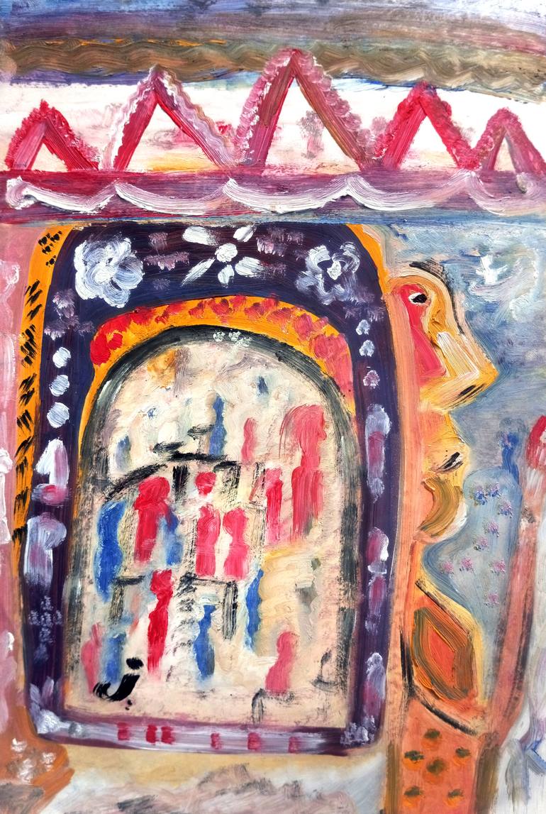 Original Abstract Painting by Syed Shafaat Hussain | Abstract Art on Paper | Colors of the Inner City