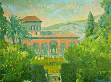 Original Figurative Architecture Paintings by Perez Romero Emilio