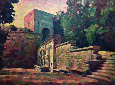 Original Figurative Architecture Paintings by Perez Romero Emilio
