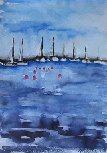 Original Figurative Seascape Painting by Annika Lahti
