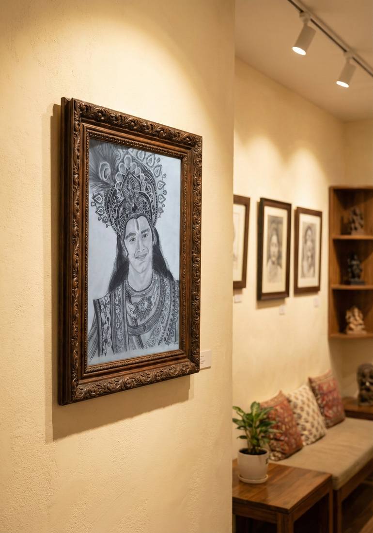 Original Black & White Religion Drawing by Sonak Pradhan