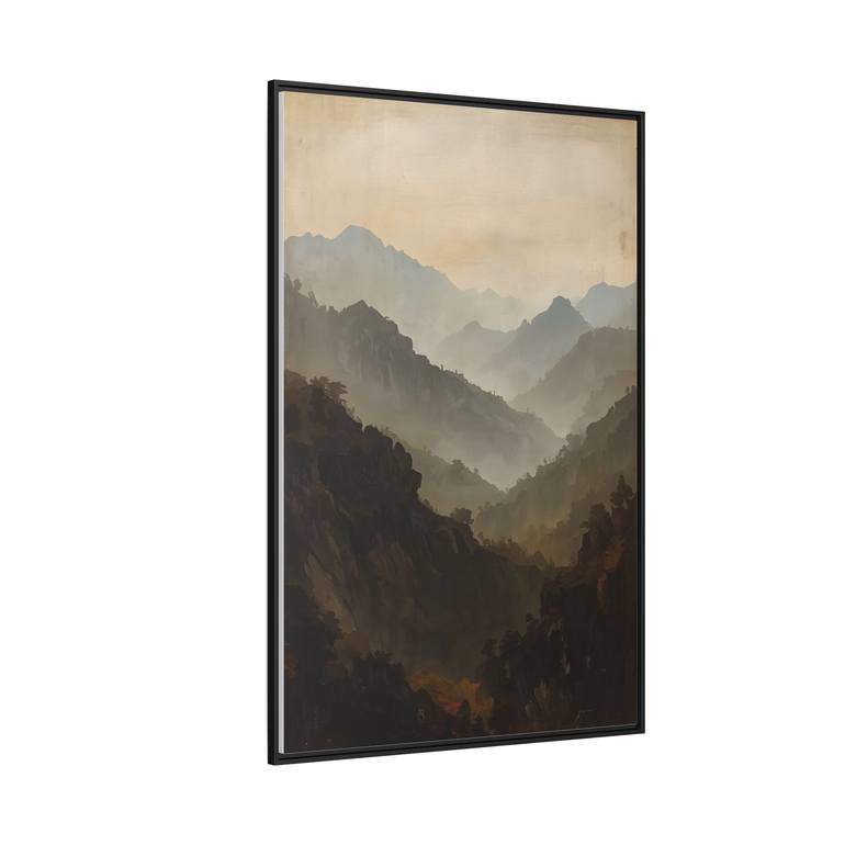 Original Antique Mountain Painting by Tushar Nandanwar