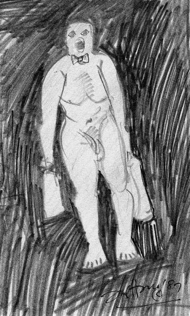 Original Expressionism Nude Drawings by Ambrose Avellano