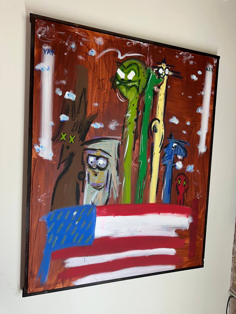 Original Abstract Expressionism Abstract Painting by Eric Edotdachef Smith