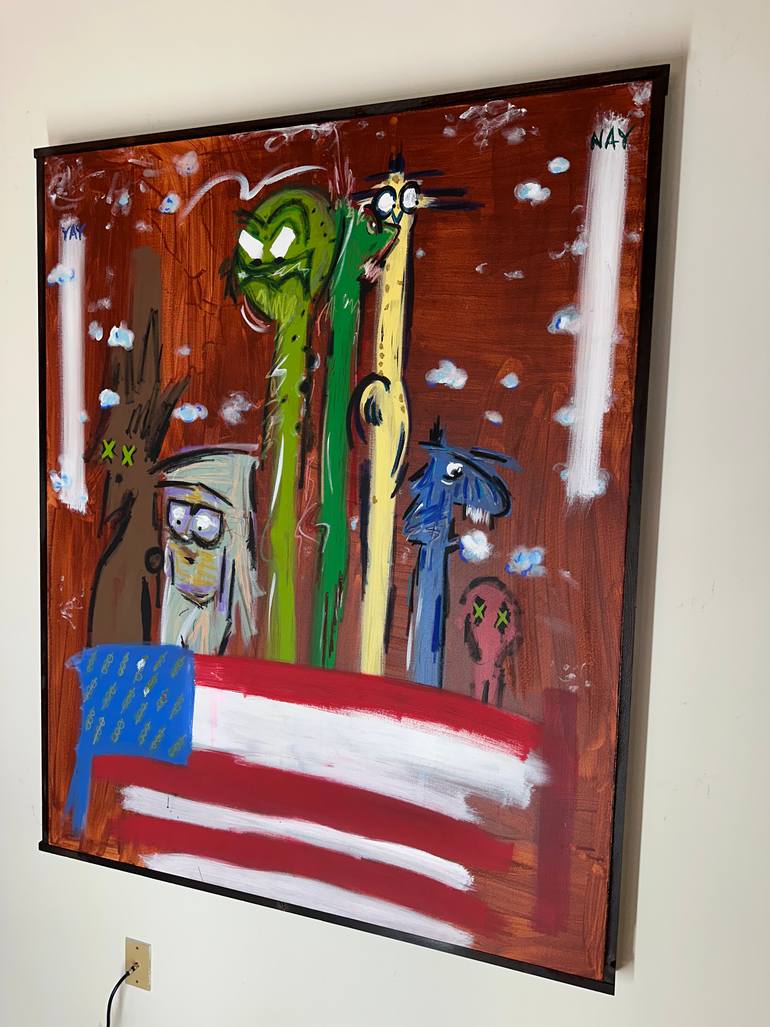 Original Abstract Expressionism Abstract Painting by Eric Edotdachef Smith