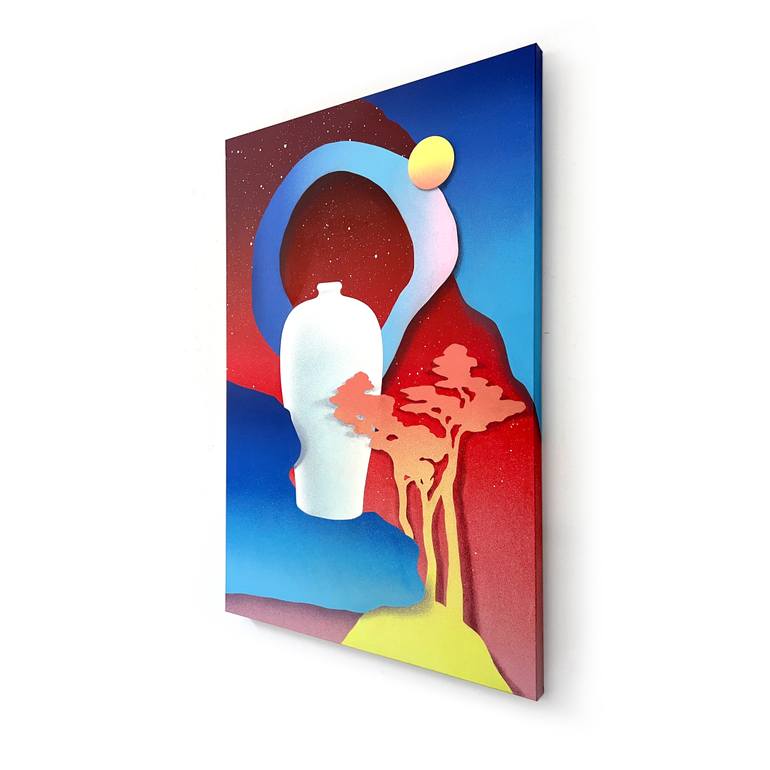 Original Abstract Landscape Painting by Nini Sum