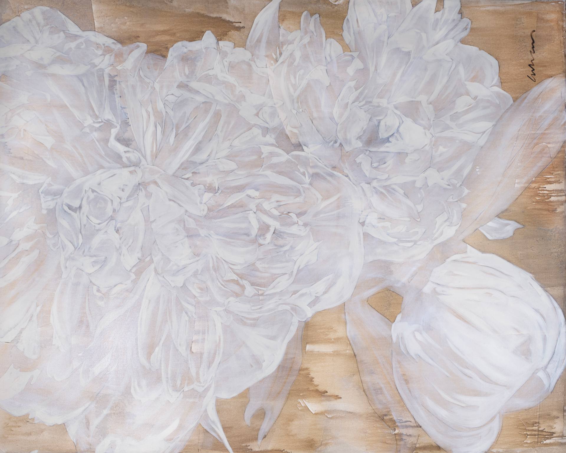 peony in white 3' Painting by Erica Vhay | Saatchi Art
