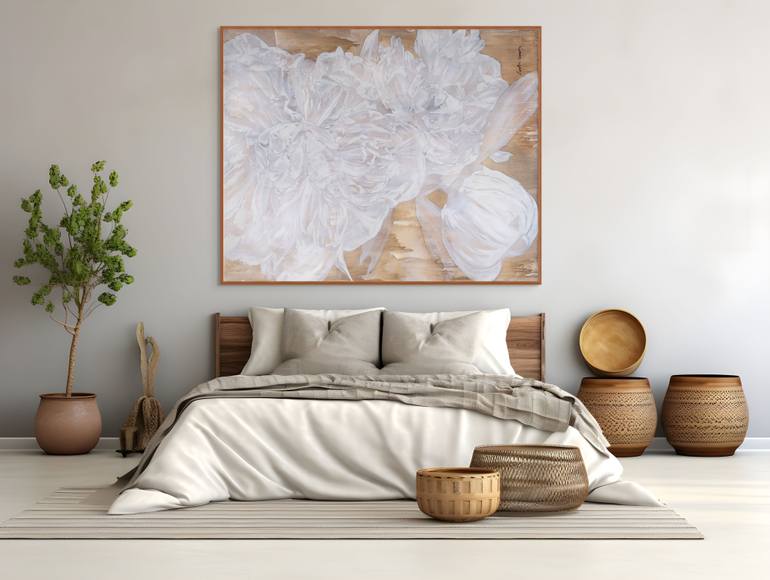 peony in white 3' Painting by Erica Vhay | Saatchi Art