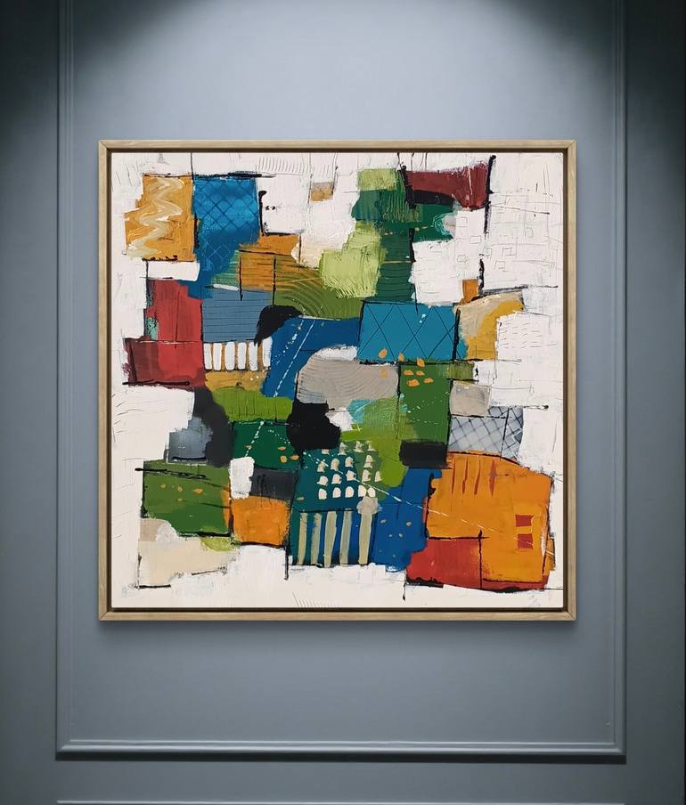 Original Abstract Expressionism Abstract Painting by Paco Requena