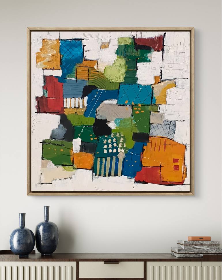 Original Abstract Expressionism Abstract Painting by Paco Requena