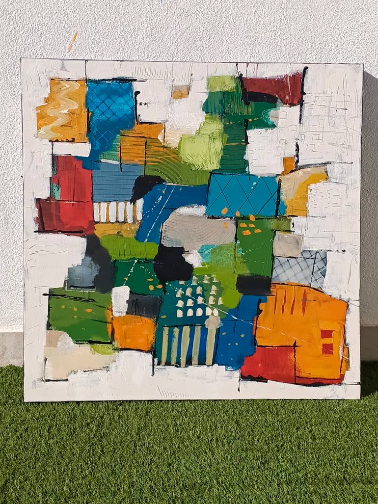 Original Abstract Expressionism Abstract Painting by Paco Requena