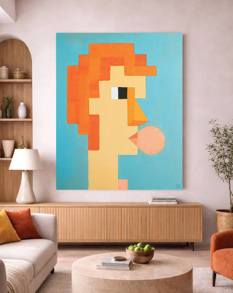 Original Abstract People Painting by Vahan Vanian