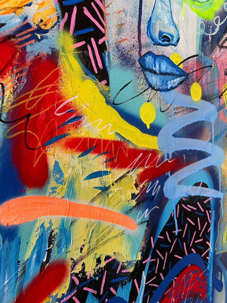 Original Abstract Expressionism People Painting by Ron Deri