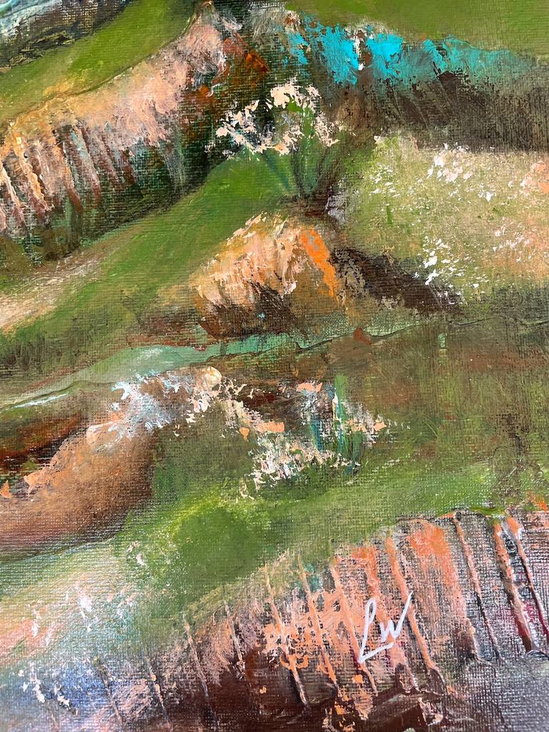 Original Abstract Expressionism Beach Painting by Lillyanna Walker