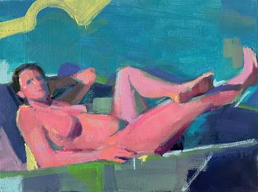 Original Portraiture Nude Painting by Aaron Hauck