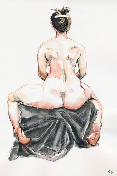 Print of Fine Art Nude Drawings by James Rose