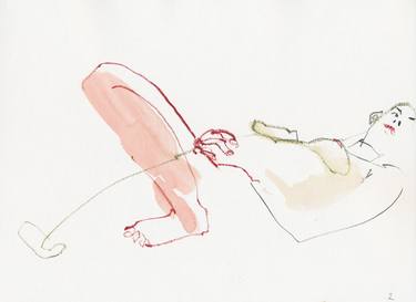 Original Figurative Nude Drawing by James Rose