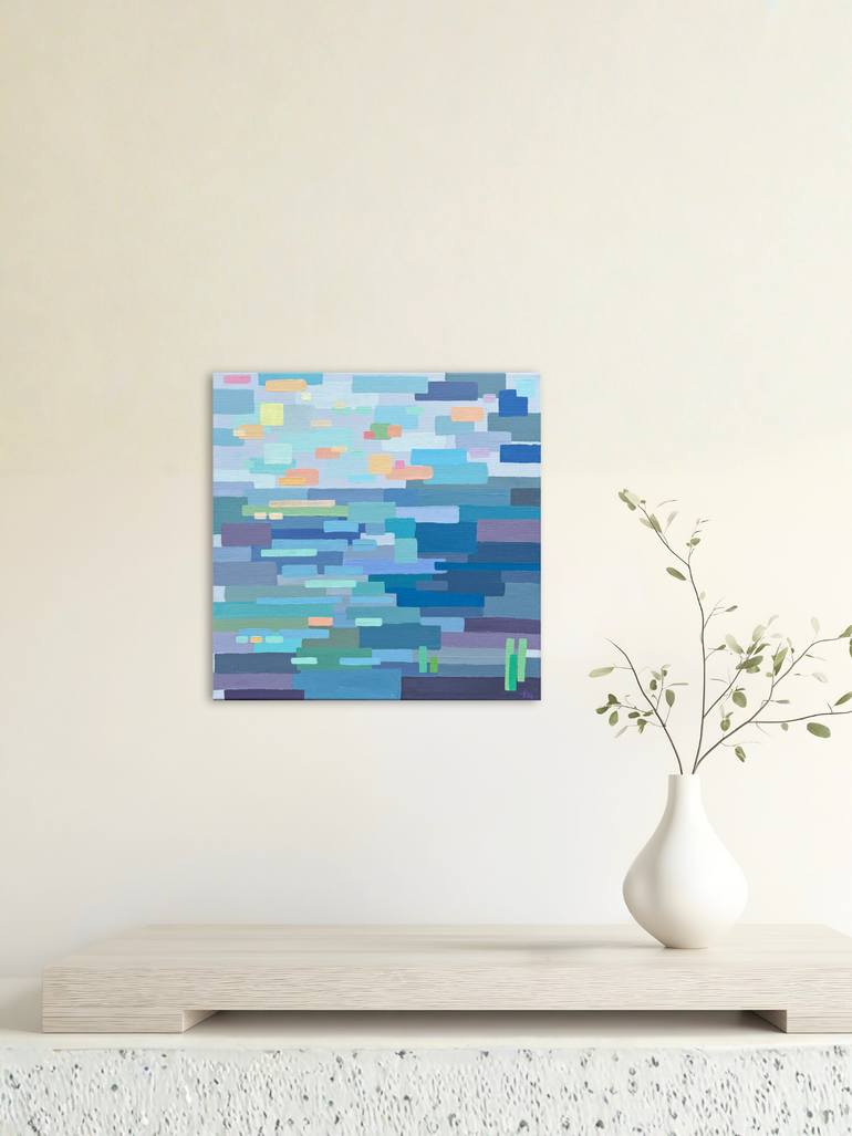 Original Color Field Painting Abstract Painting by Liane Kusters