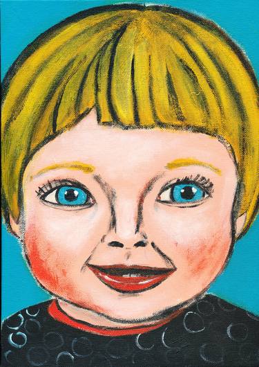 Original Pop Art Children Painting by juliane mertens - eckhardt