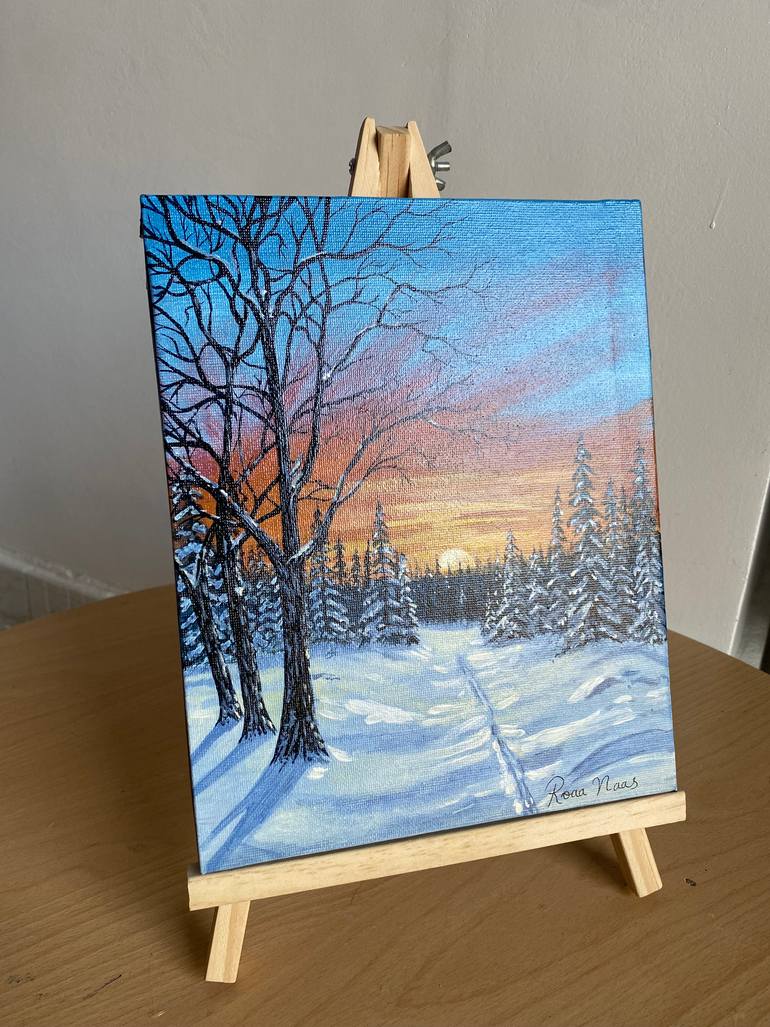 Original Expressionism Landscape Painting by Roaa Naas