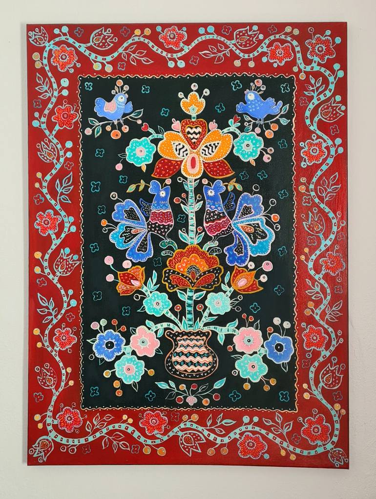 Original Abstract Painting by Oksana Baturynets | Abstract Art on Canvas | The Tree of Prosperity