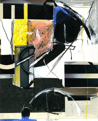 Original Abstract Collage by Alain Nicolet