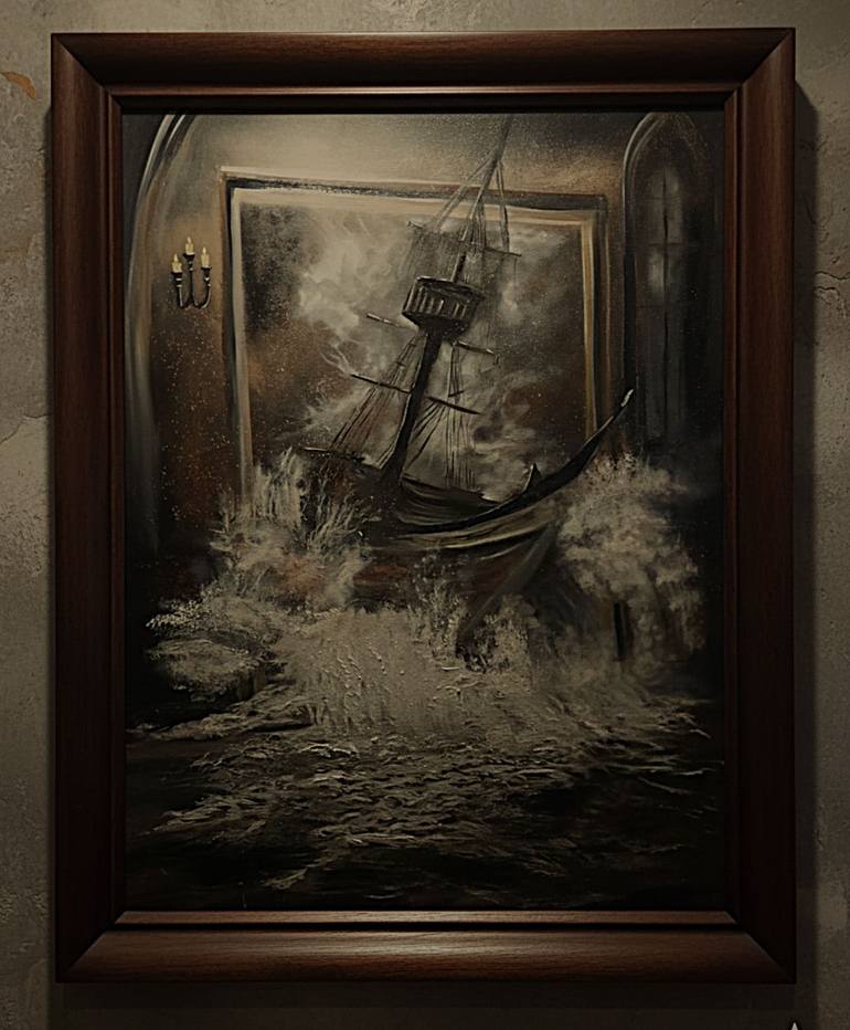 Original Art Deco Fantasy Painting by Raven Dubh