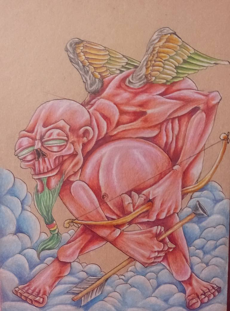 Relentlessness Drawing The Relentless Archer of Clouds Drawing by Eriyanto Eriyanto | Saatchi Art