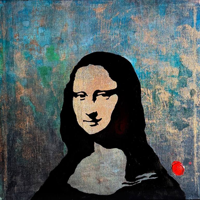 Original Pop CultureCelebrity Painting by Maurizio Visconti  Pop Art Art on Canvas  Lisa