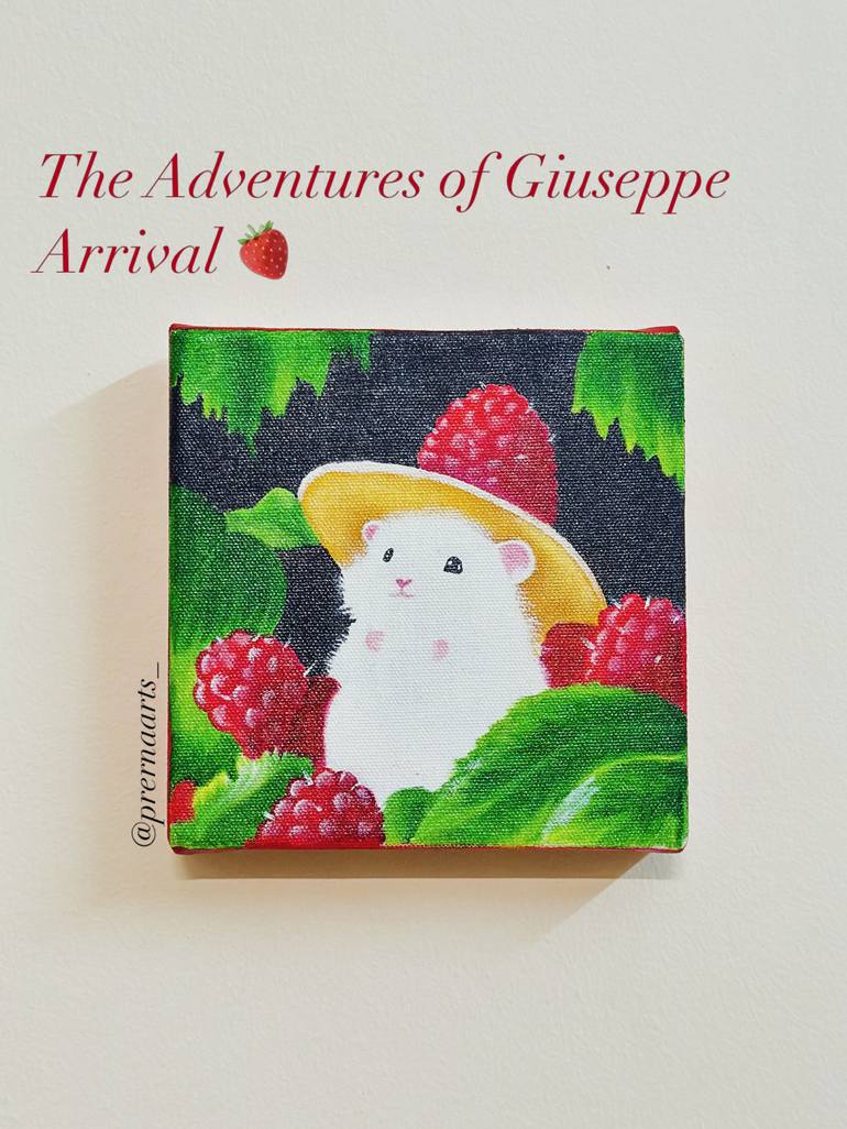 Original Animal Painting by Prerna Singh | Illustration Art on Canvas | The Adventures of Giuseppe: Arrival (Part 1 of 5)