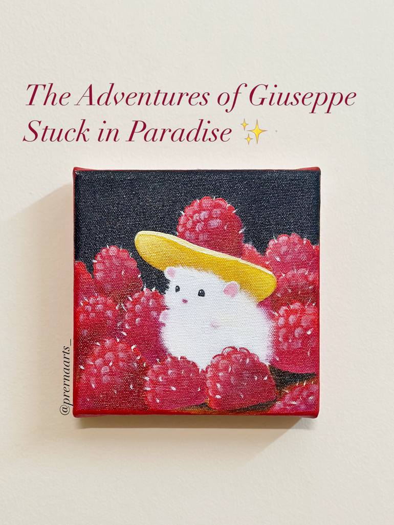 Original Animal Painting by Prerna Singh | Surrealism Art on Canvas | The Adventures of Giuseppe: Stuck in Paradise (Part 3 of 5)