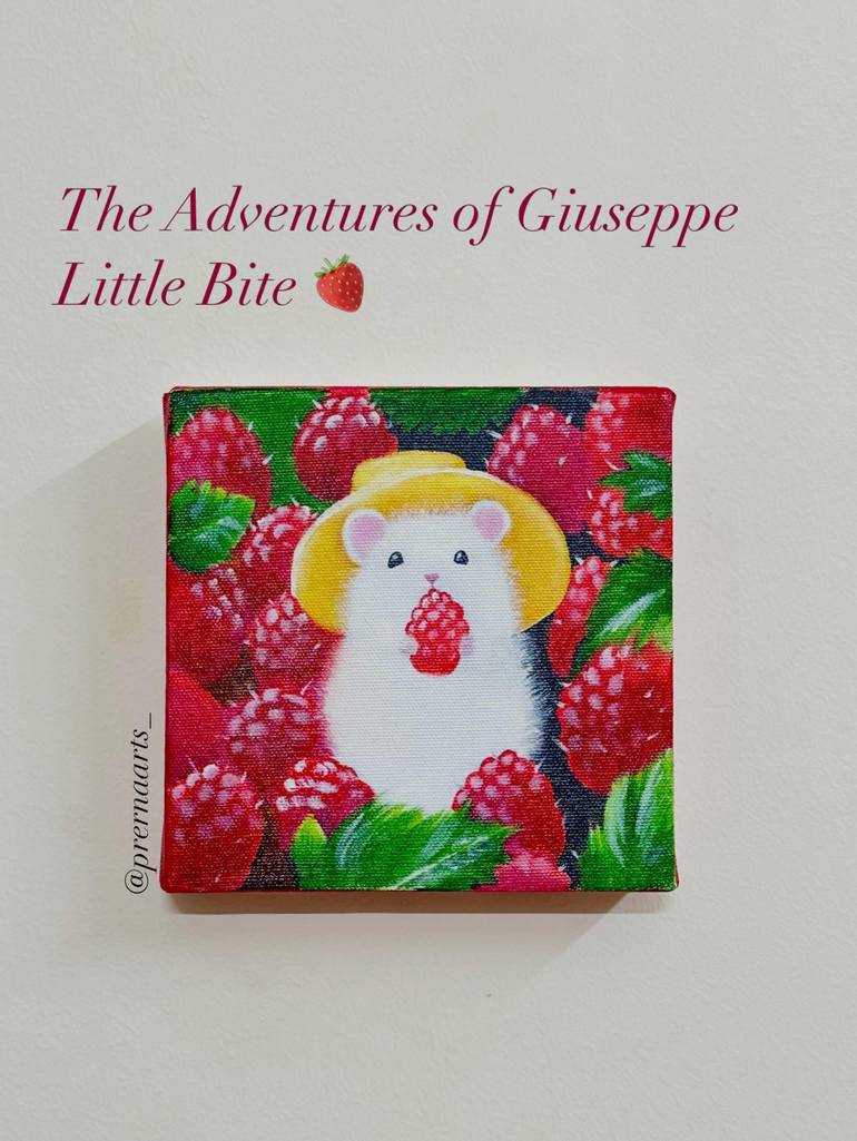 Original Animal Painting by Prerna Singh | Surrealism Art on Canvas | The Adventures of Giuseppe: Little Bite (Part 4 of 5)