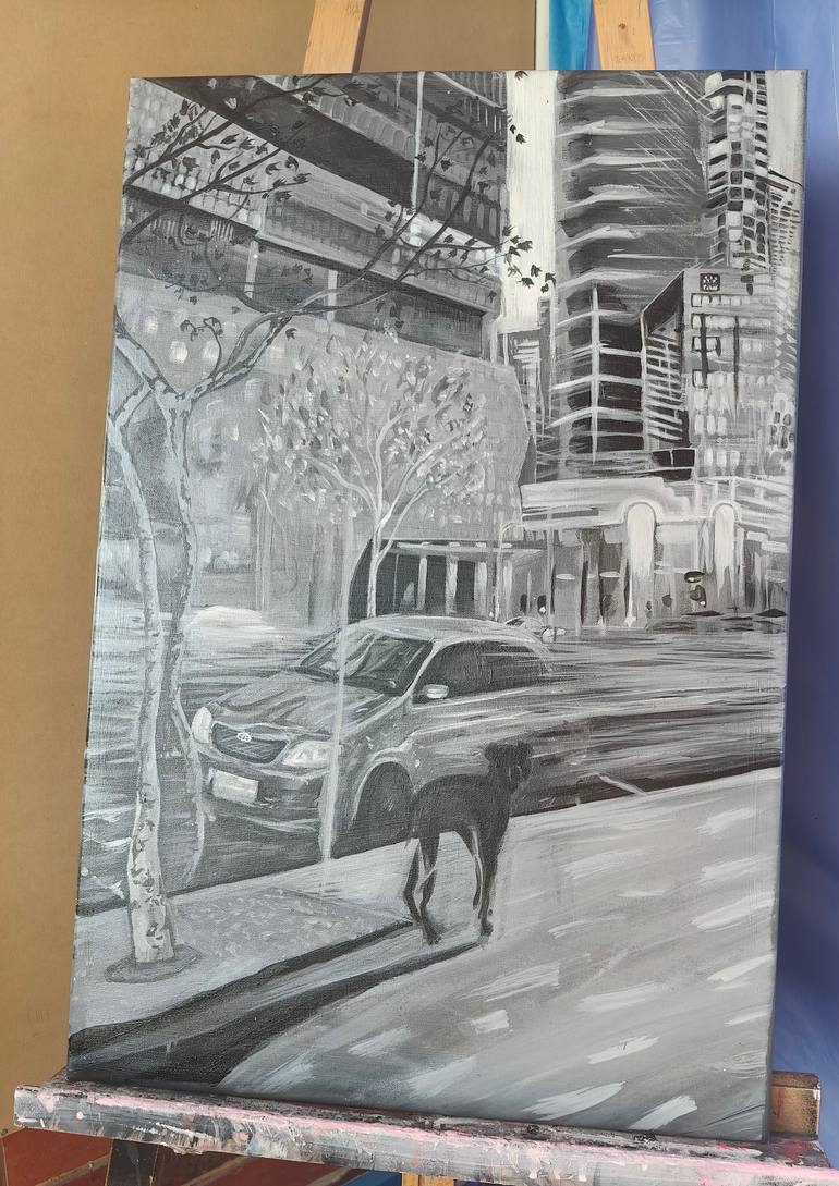 Original Contemporary Architecture Painting by Helena Guina