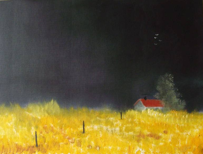 The Red Barn Painting by andy davis | Saatchi Art