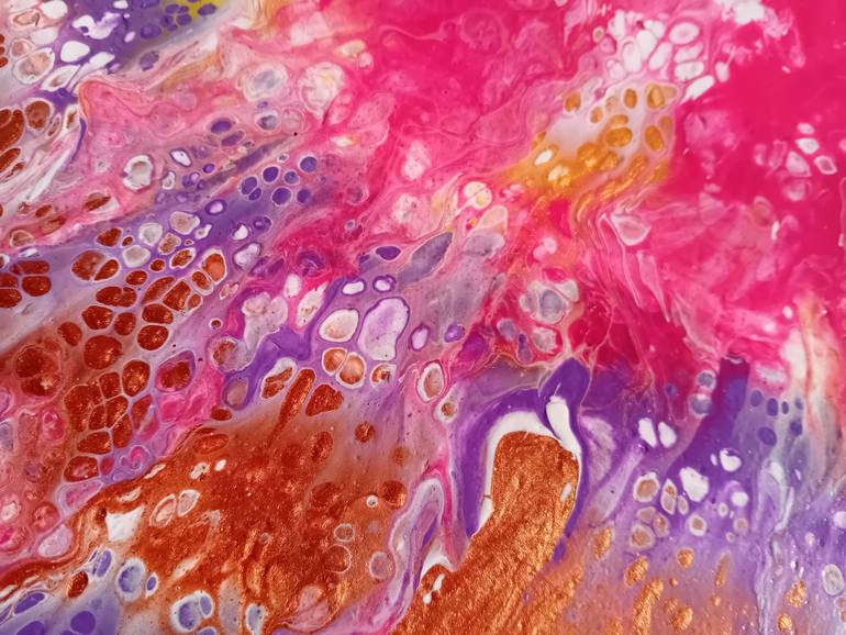 Original Abstract Sunrise Painting by Aurora Goia