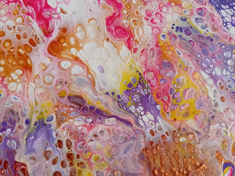 Original Abstract Sunrise Painting by Aurora Goia