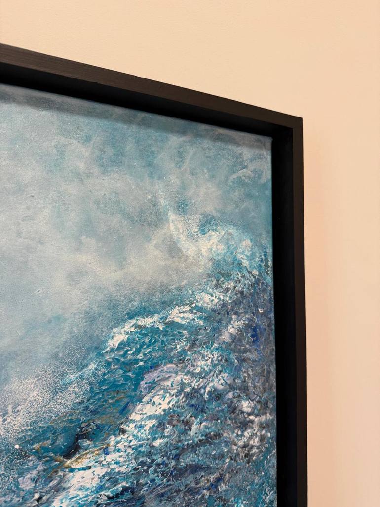 Original Abstract Expressionism Seascape Painting by Rafia Rasheed
