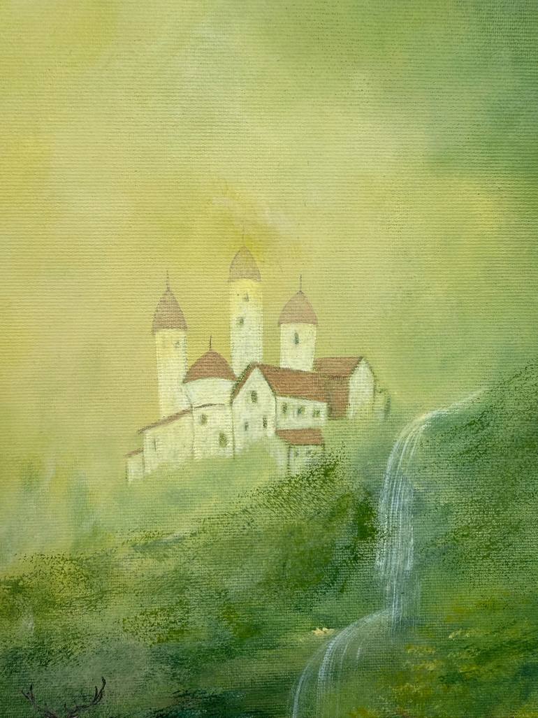 Original Abstract Expressionism Landscape Painting by Rafia Rasheed