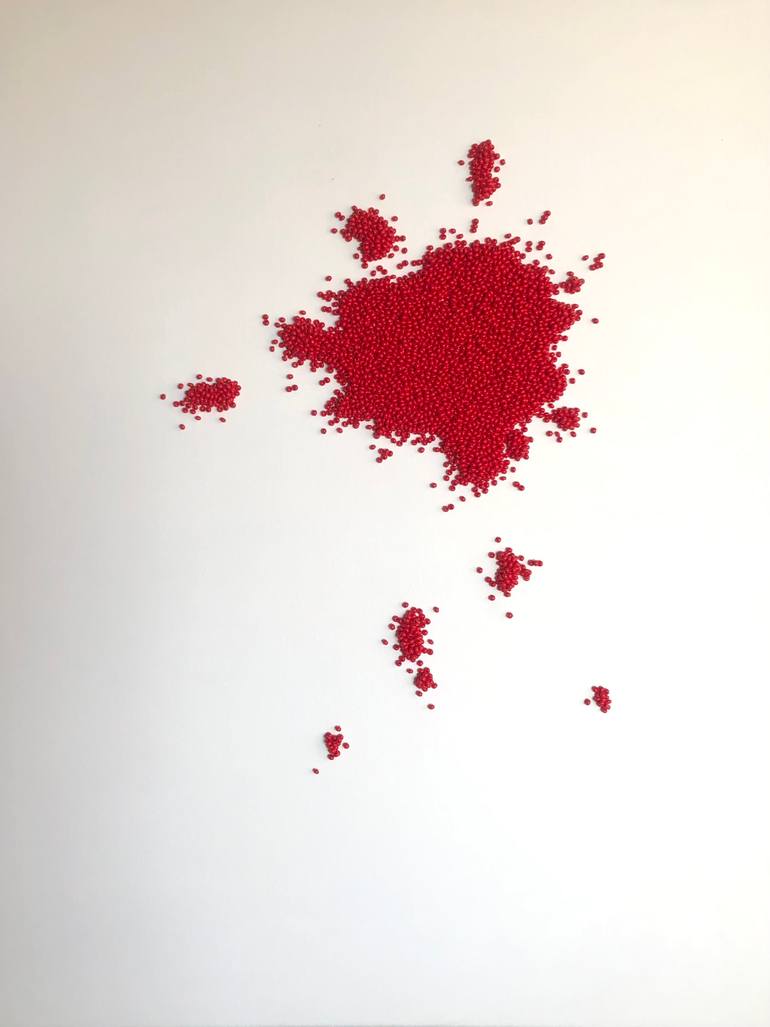 Love Bombing (beaded relationship series) Mixed Media by Maryana