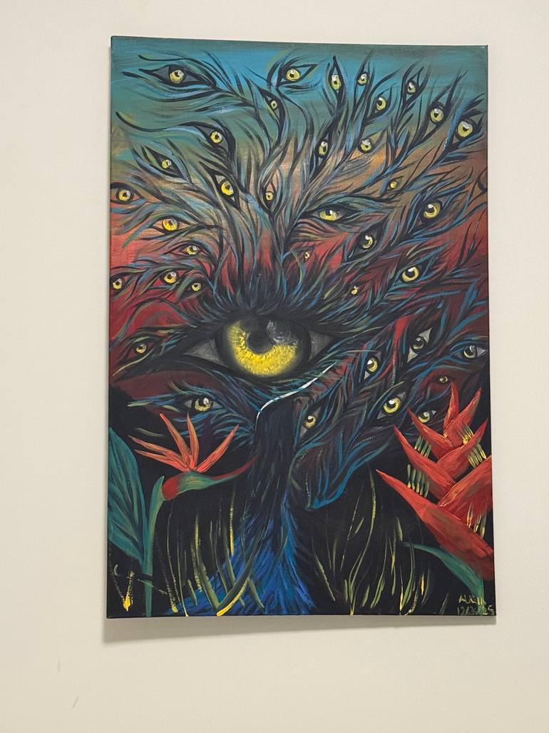 Original Animal Painting by Alicia Ohana | Abstract Art on Canvas | Birds of Paradise