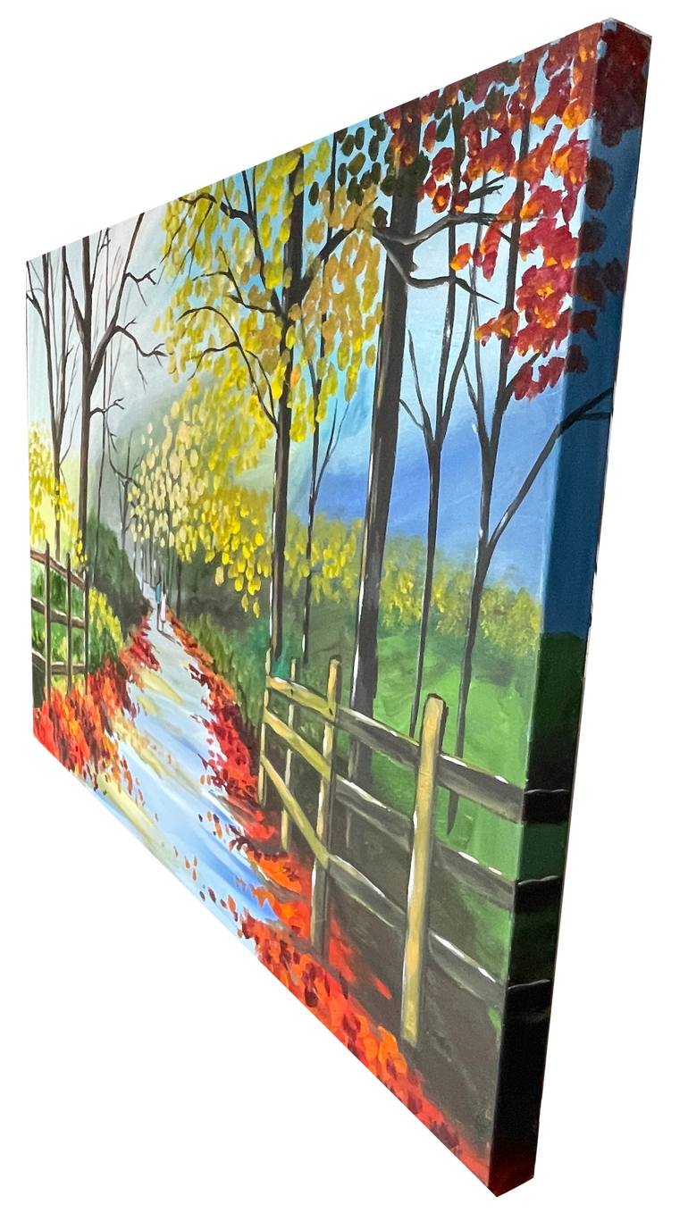 Original Impressionism Landscape Painting by Aisha Haider