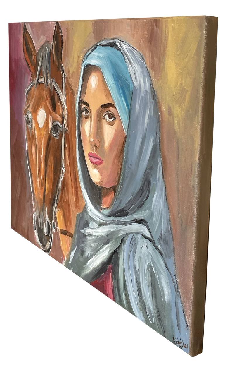 Original Impressionism People Painting by Aisha Haider