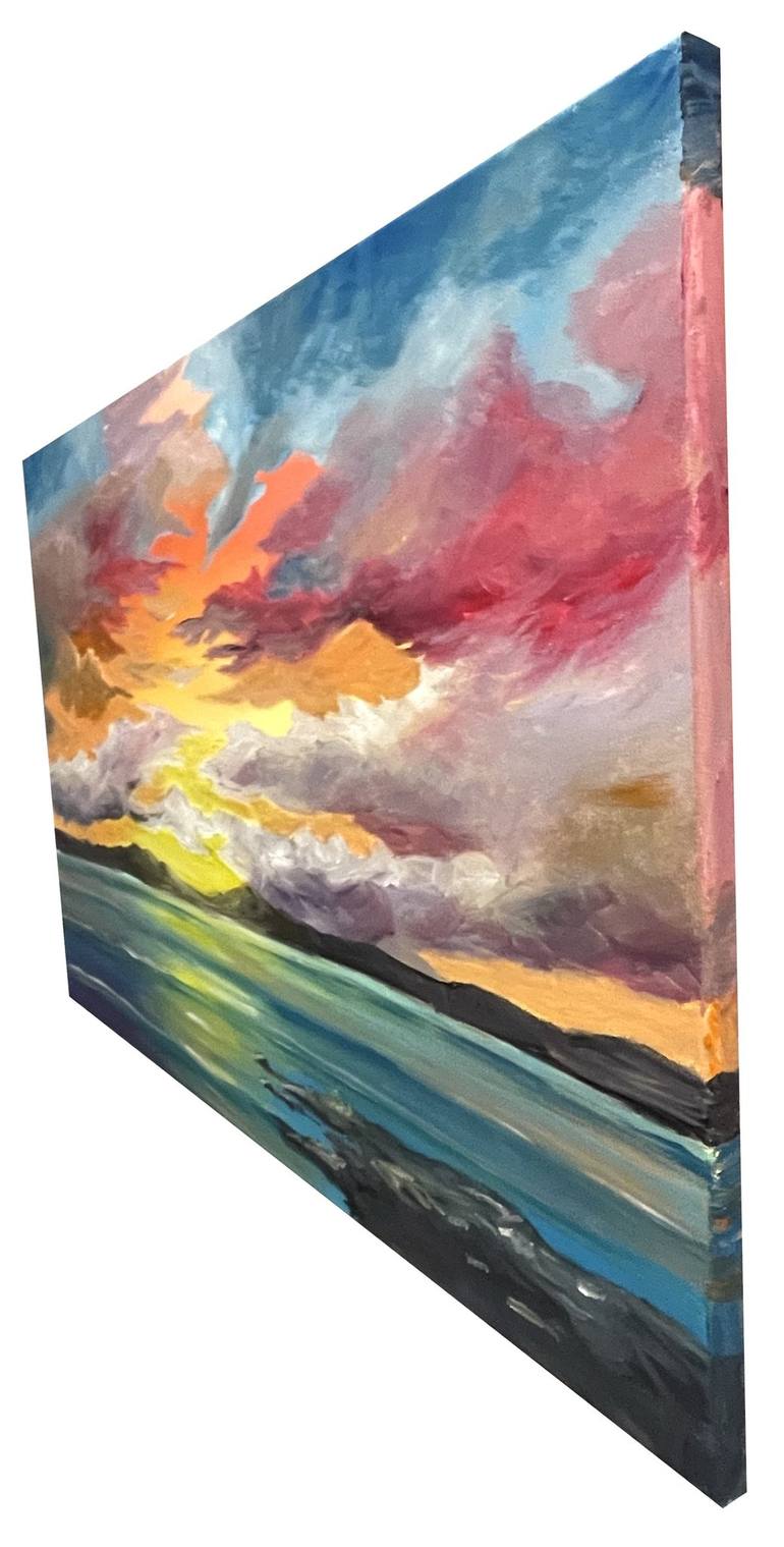 Original Impressionism Seascape Painting by Aisha Haider